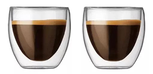 Kaffeglas med dubbelvägg